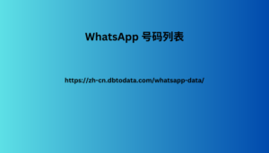 WhatsApp 号码列表 